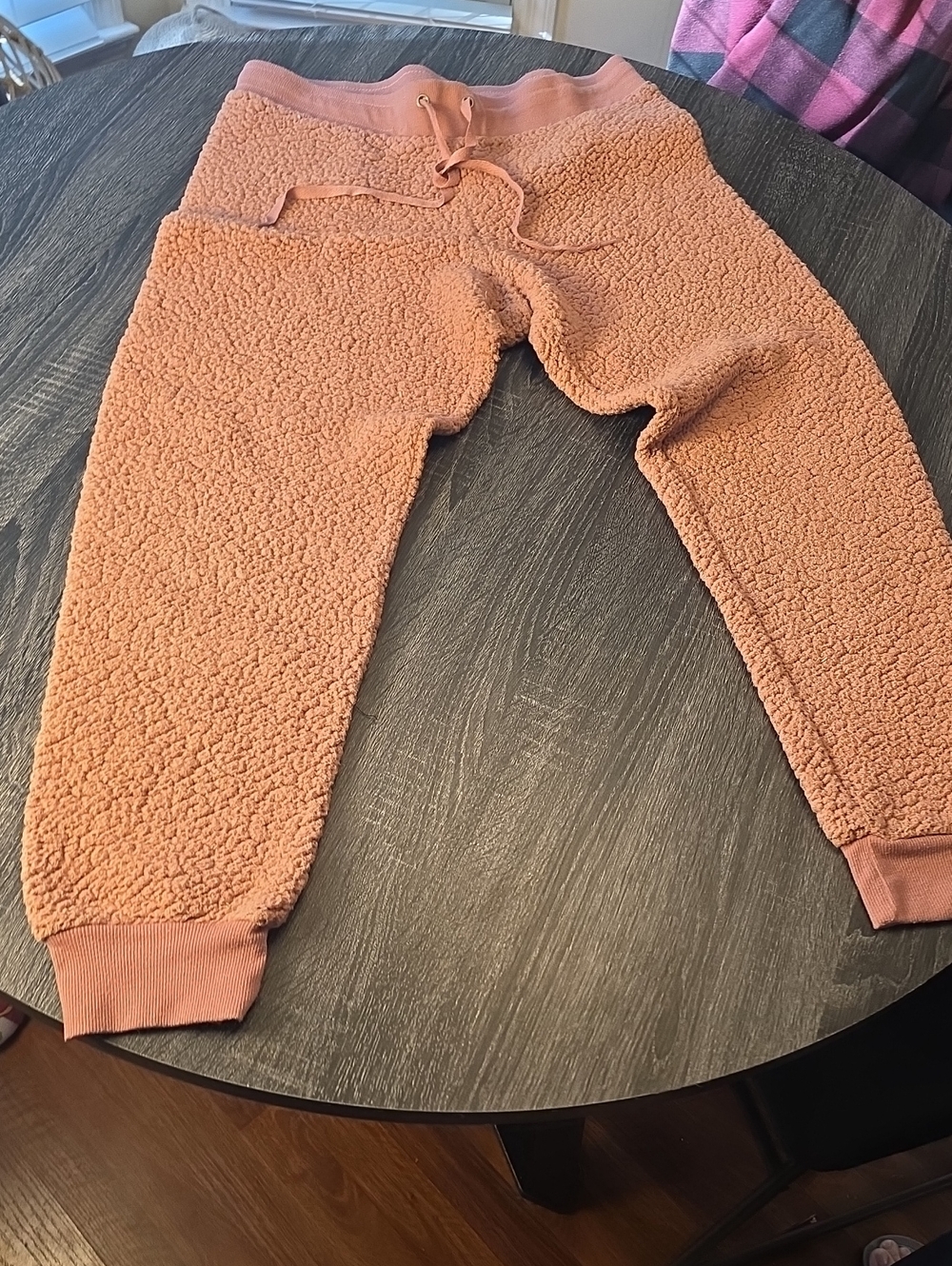 Planet Gold Sherpa Joggers in Dusty Rust